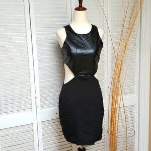 Naven Size S Faux Leather Open Side Dress.